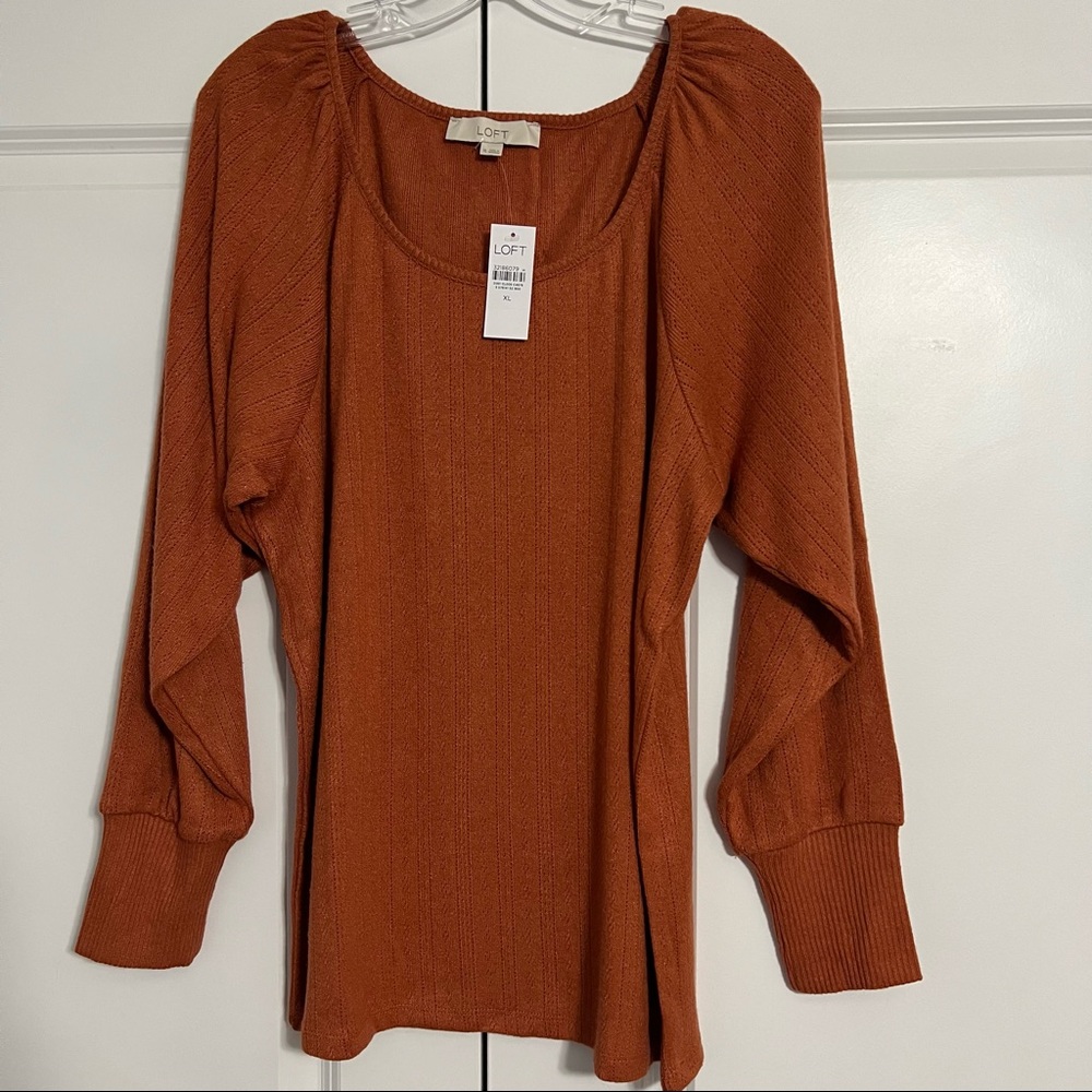LOFT burnt orange top